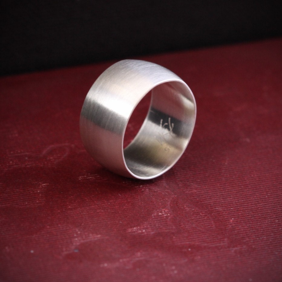 Silence Ring-wide band ring-Blue Hour Designs