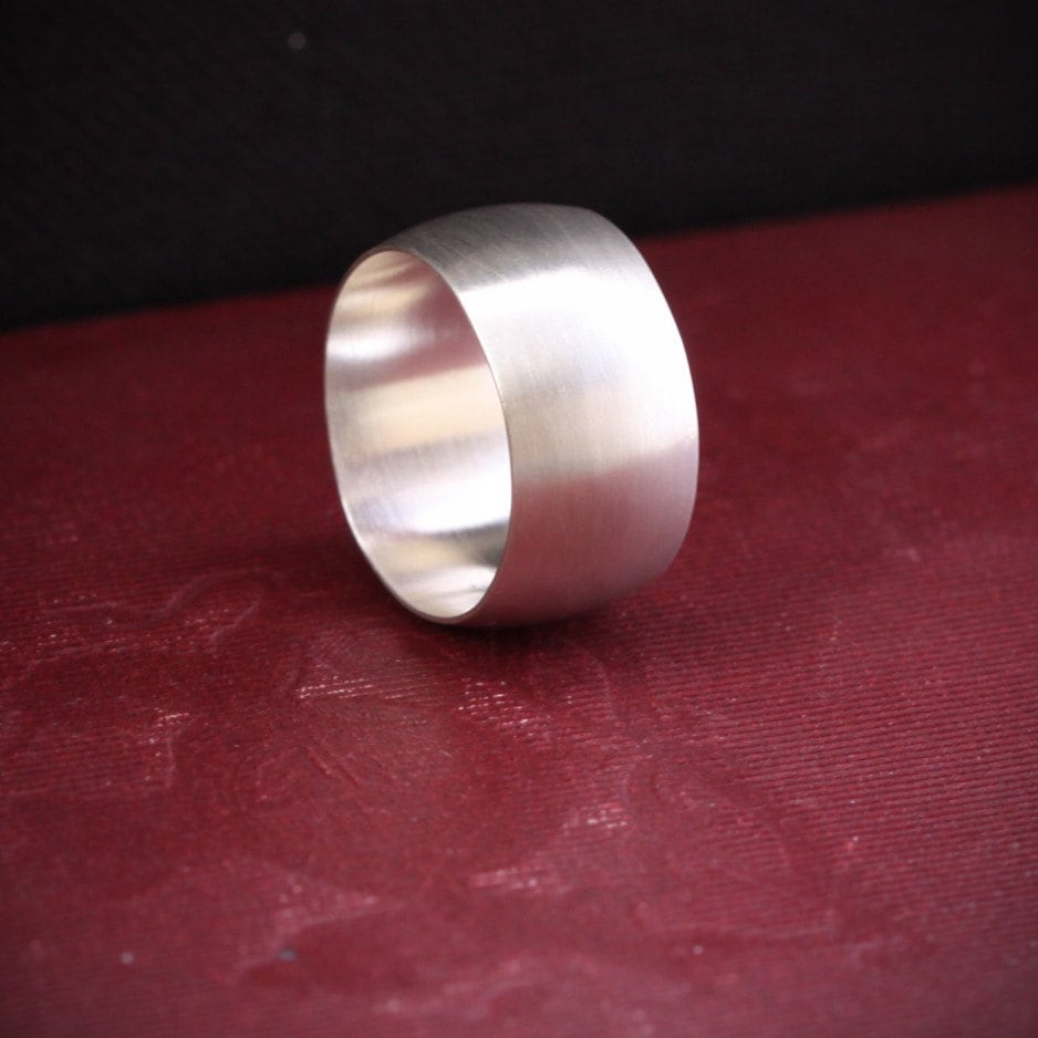 Silence Ring-wide band ring-Blue Hour Designs