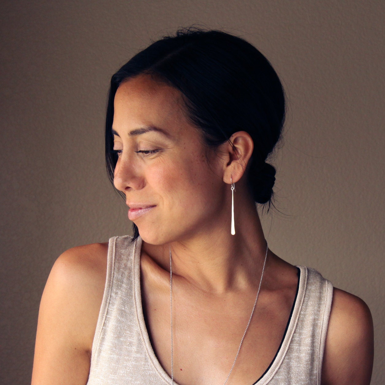 Stems Earrings - Small-dangle earrings-Blue Hour Designs