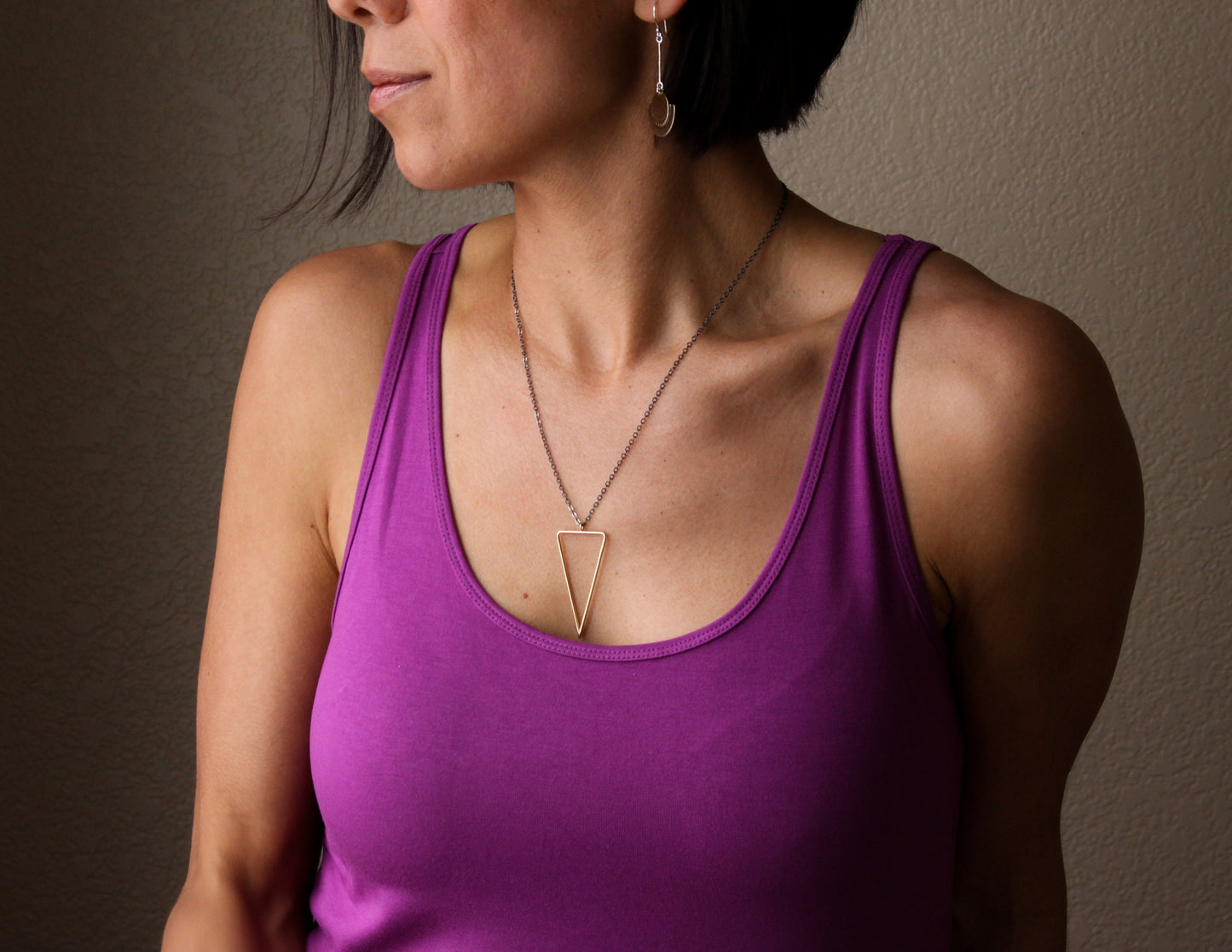Triad Necklace - 14KY Gold-pendant necklace-Blue Hour Designs