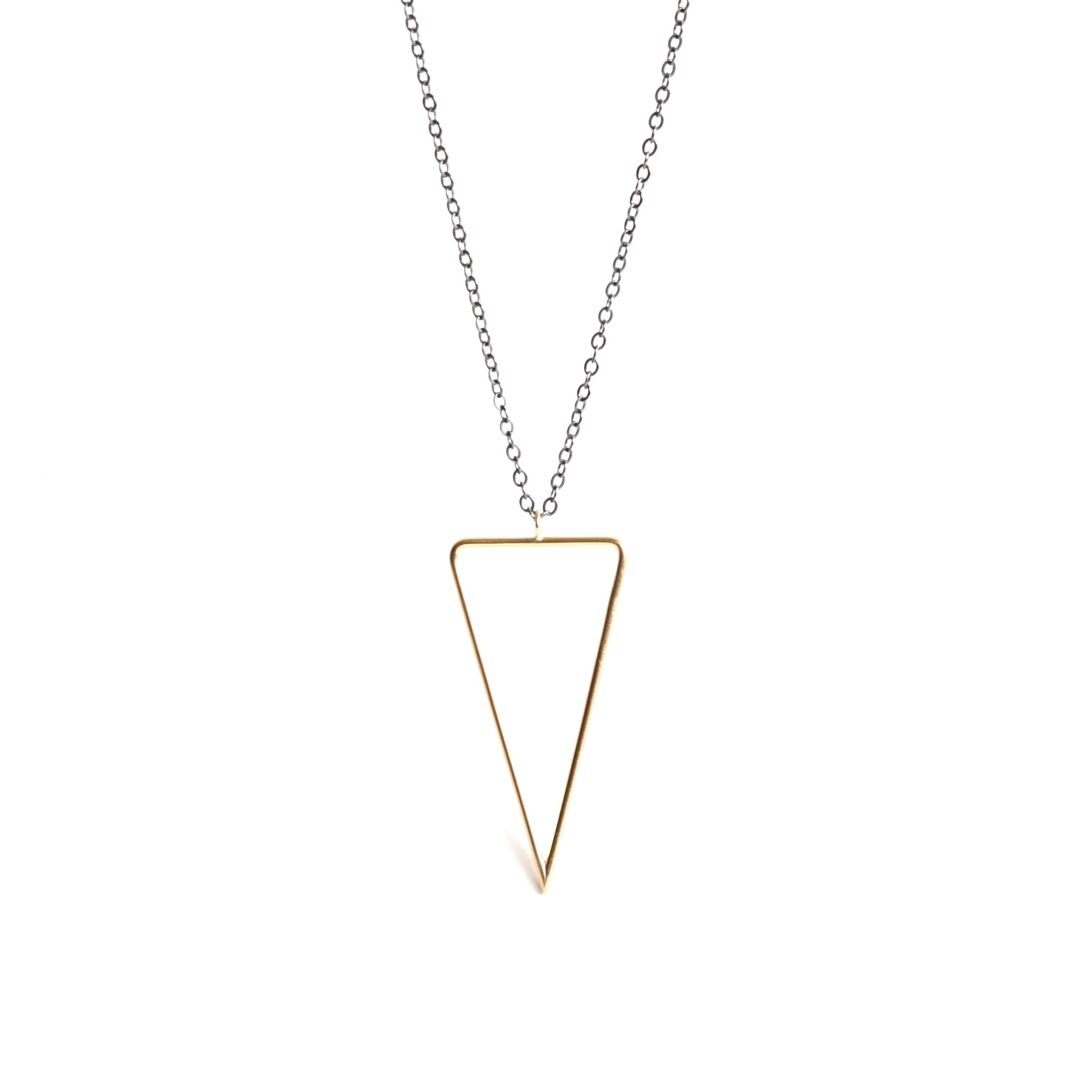 Triad Necklace - 14KY Gold-pendant necklace-Blue Hour Designs