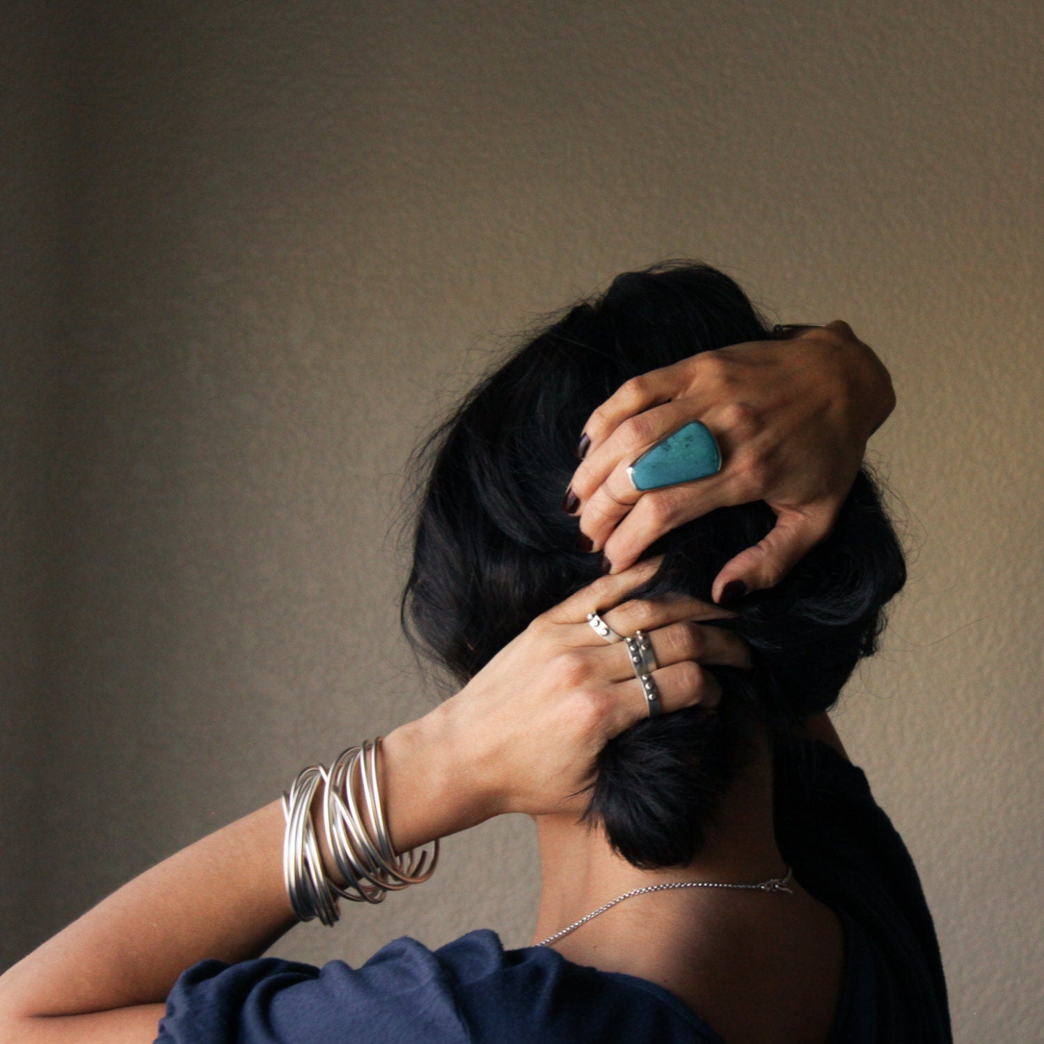 Union Ring-stacking ring-Blue Hour Designs