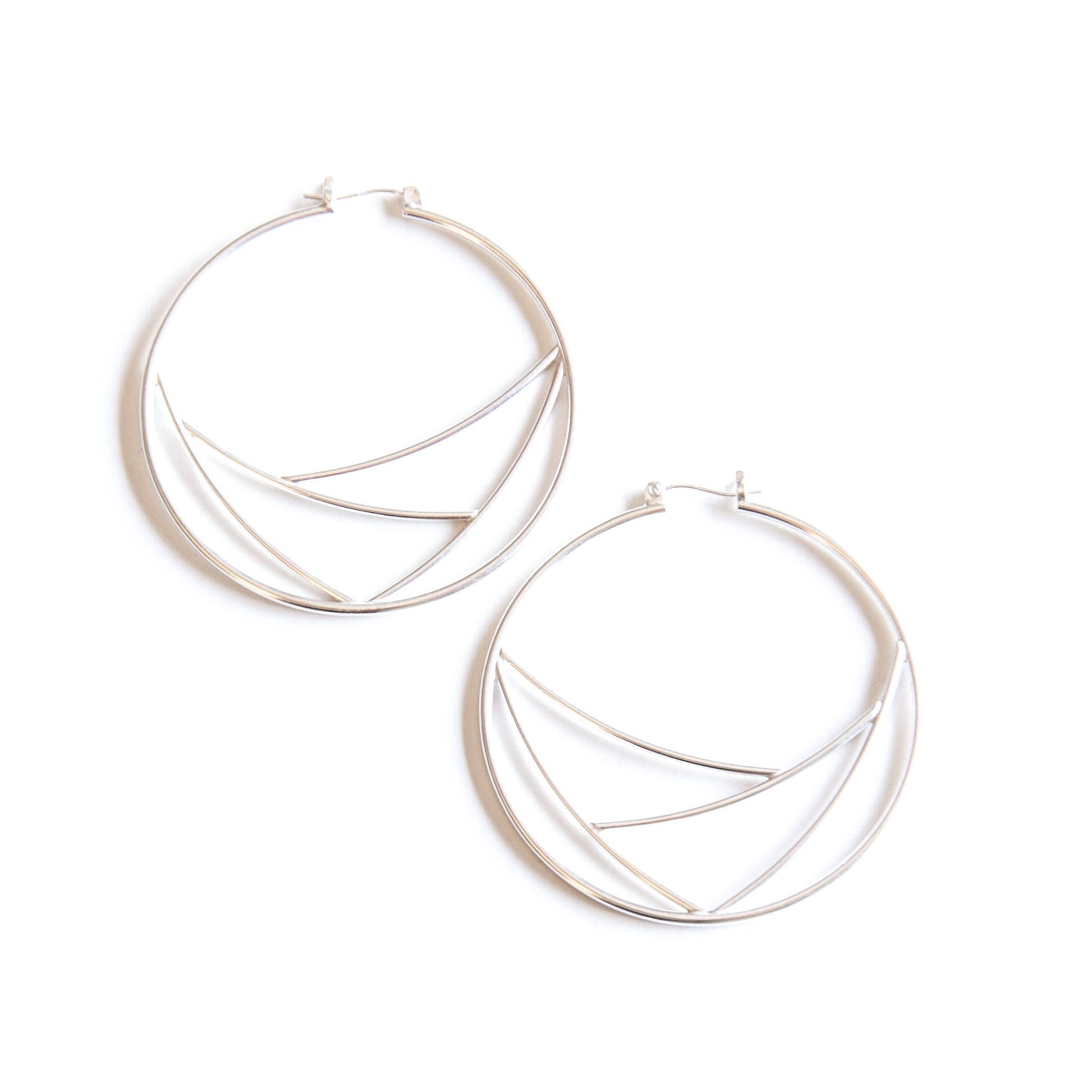 Web Hoops-hoop earrings-Blue Hour Designs