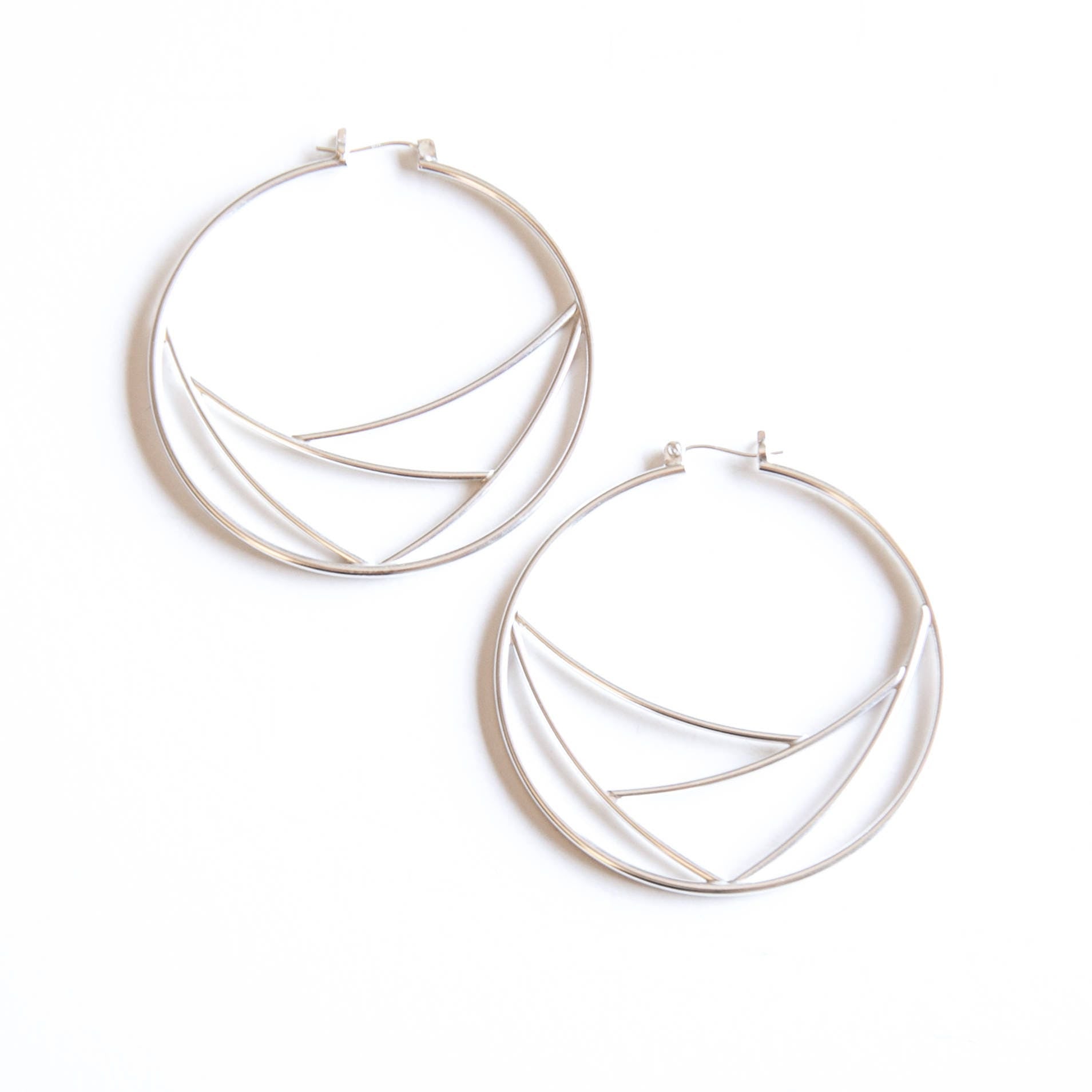 Web Hoops-hoop earrings-Blue Hour Designs