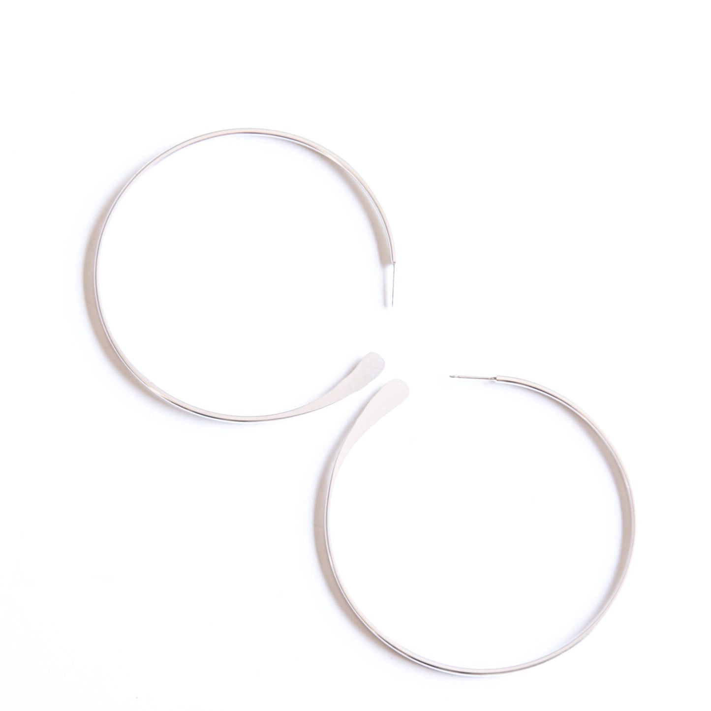 Hammered Tail Hoops - Large