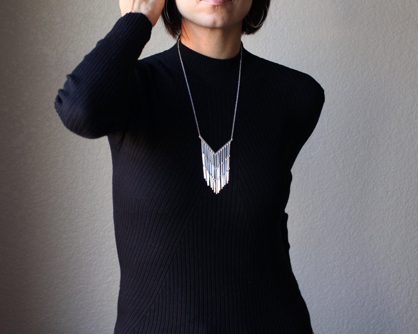 Fringe Channel Necklace