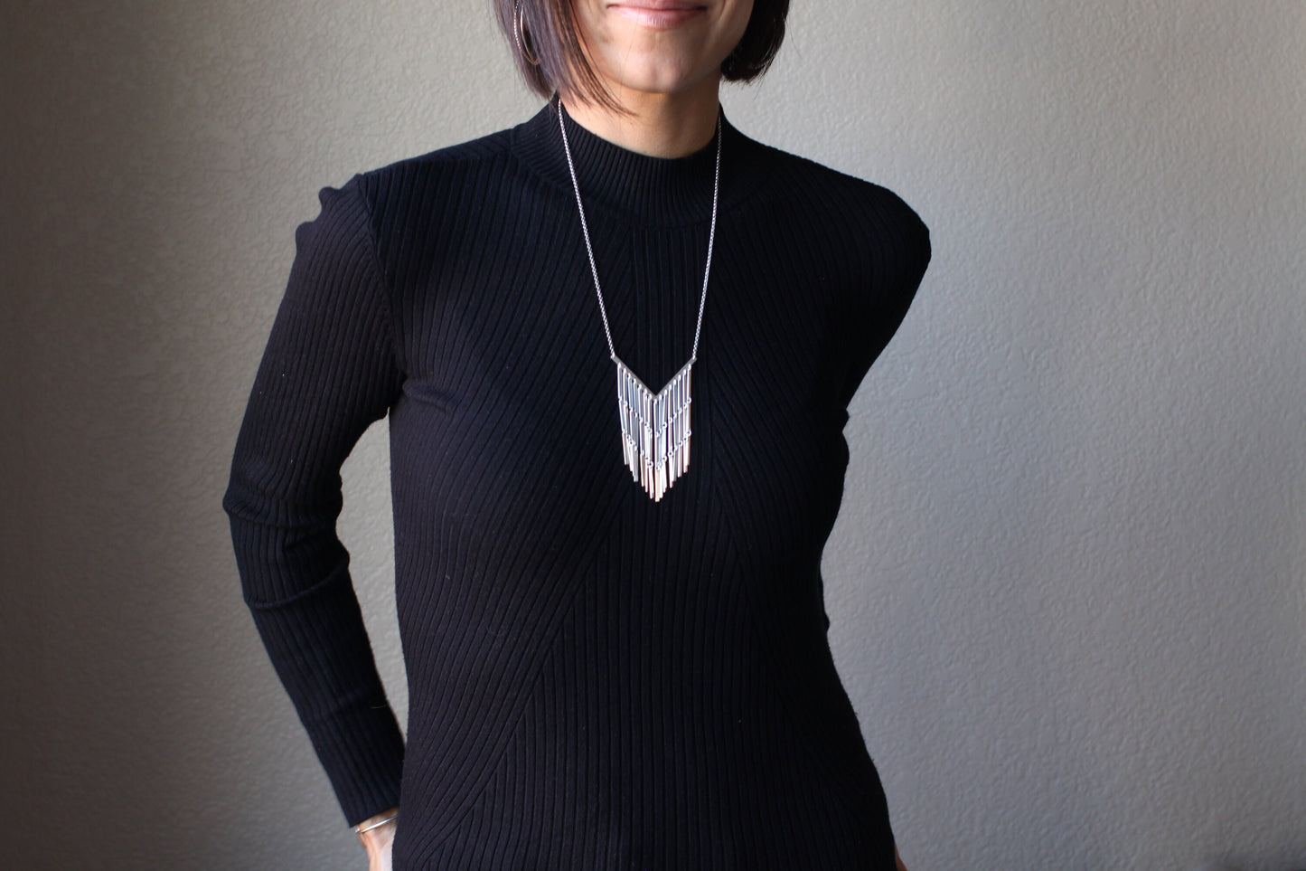 Fringe Channel Necklace