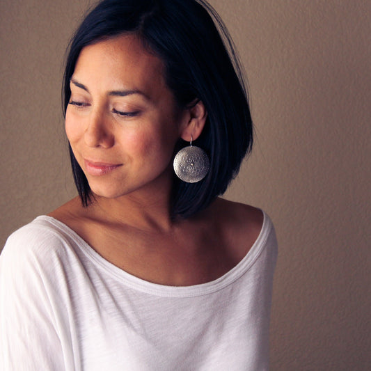 Silver Mandala Earrings