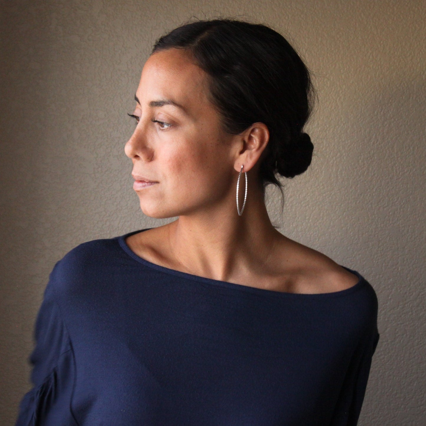 Beaded Porter Hoop Earrings