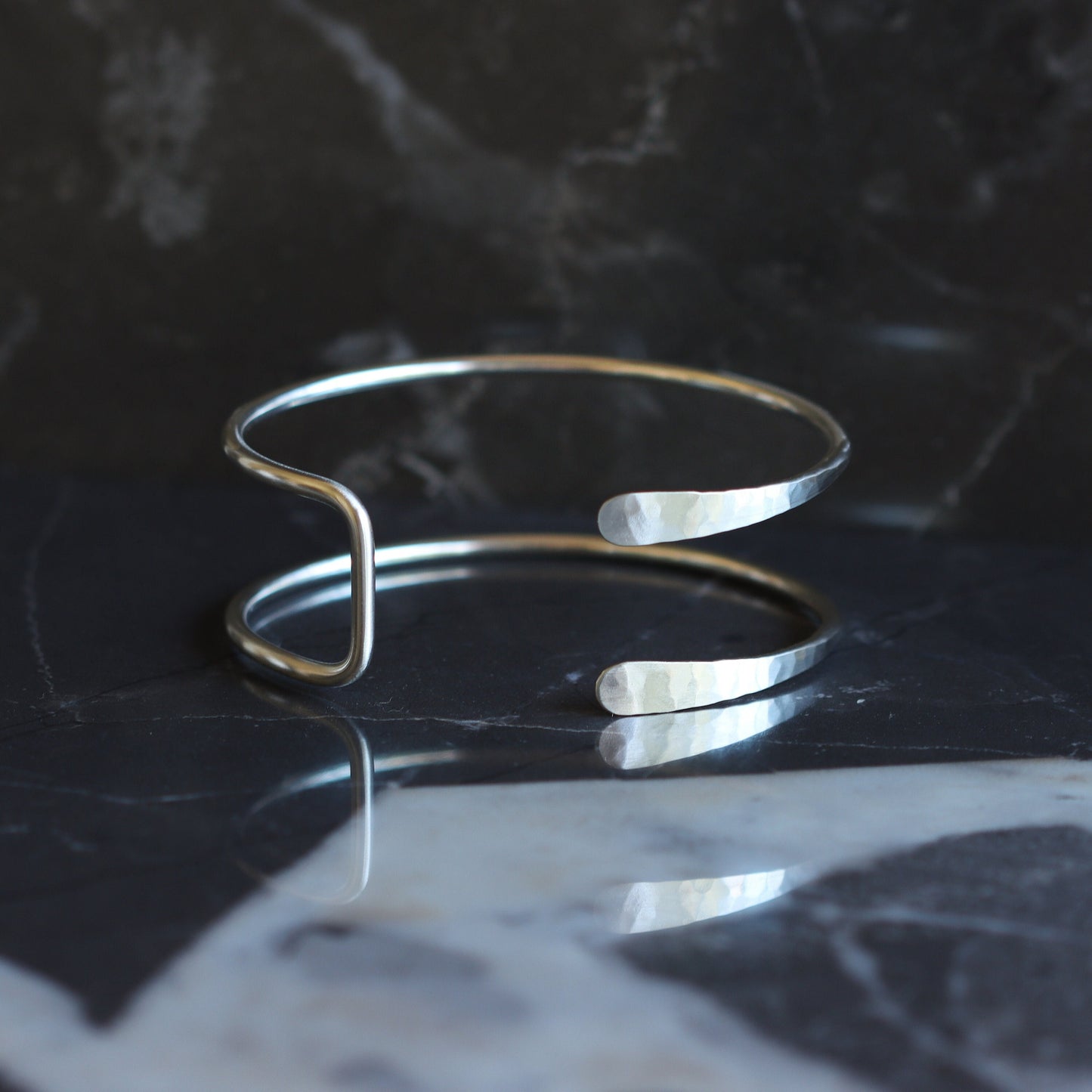 Hammered Tail Cuff - Small