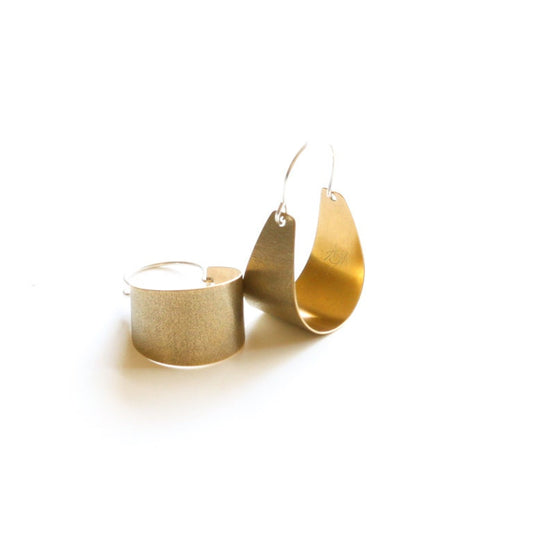Scoop Earrings - Brass, Small