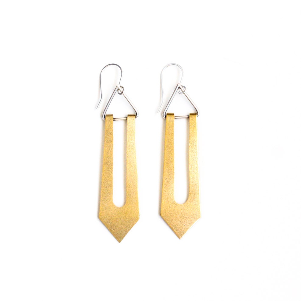 Soukaina Earrings - Brass
