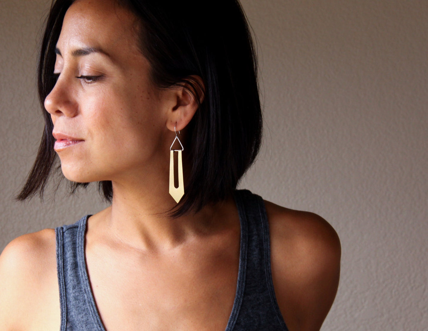 Soukaina Earrings - Brass